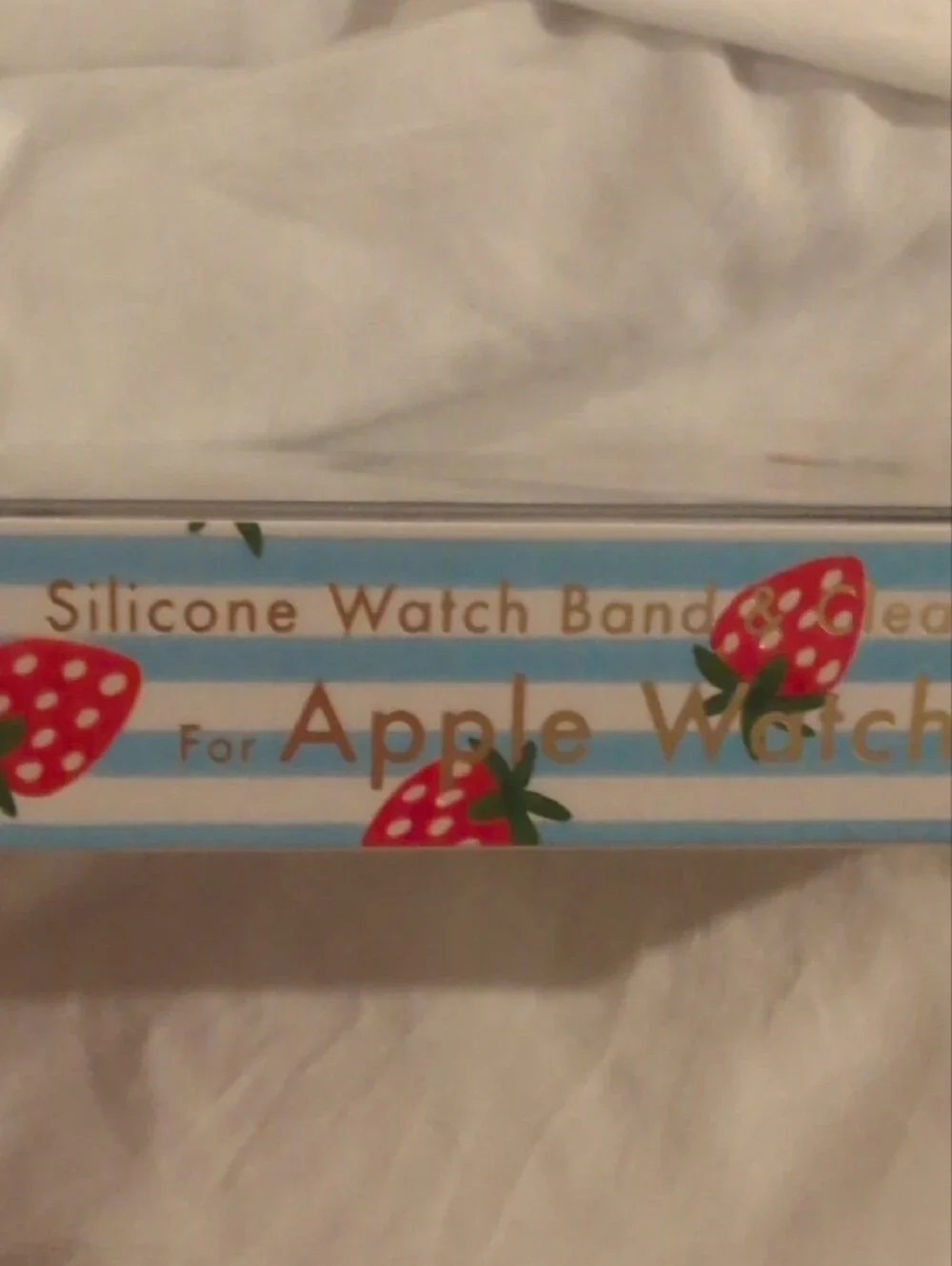 Pink Sky Strawberry Silicone Watch Band for 42mm Apple Watch